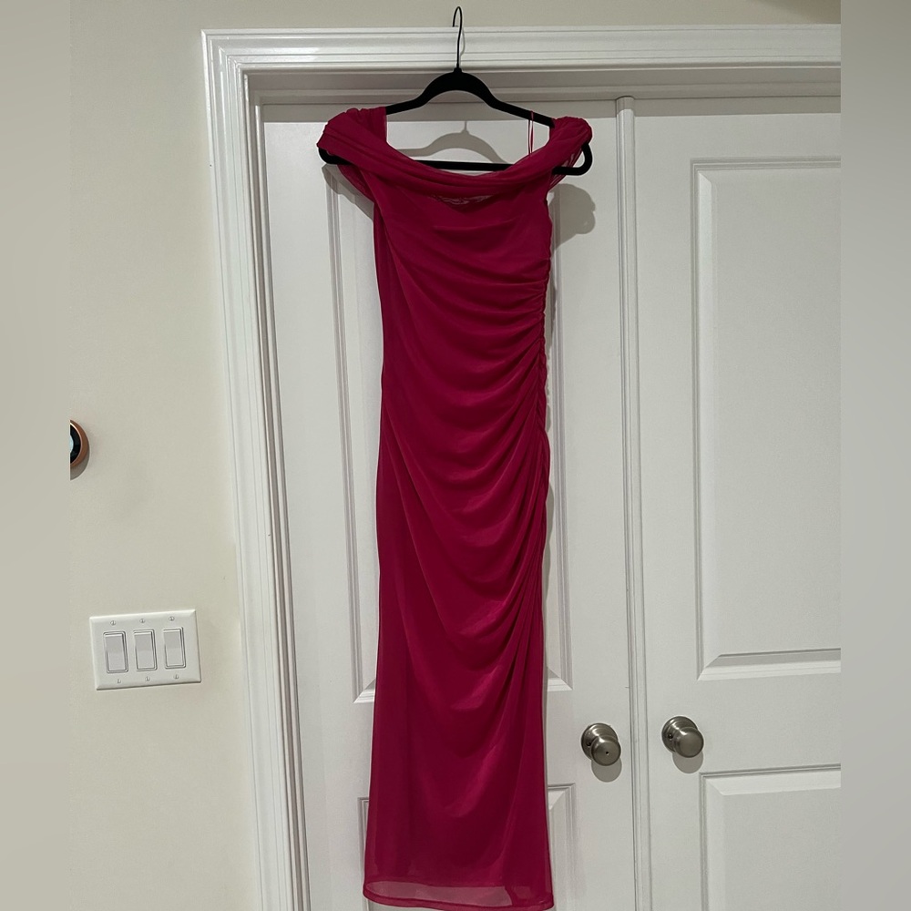 Abercrombie & Fitch Strapless Magenta Dress - Picture 7 of 7